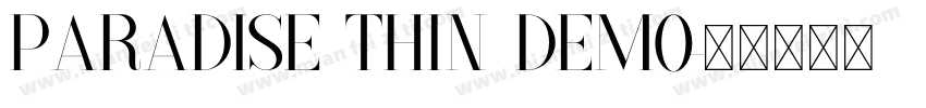 Paradise Thin Demo字体转换